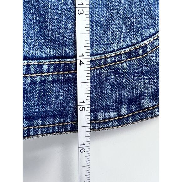 Y2K Vintage Paris Blues Womens Denim Jean Jacket 1X Cropped Short Sleeve Plus Sz - Picture 7 of 8
